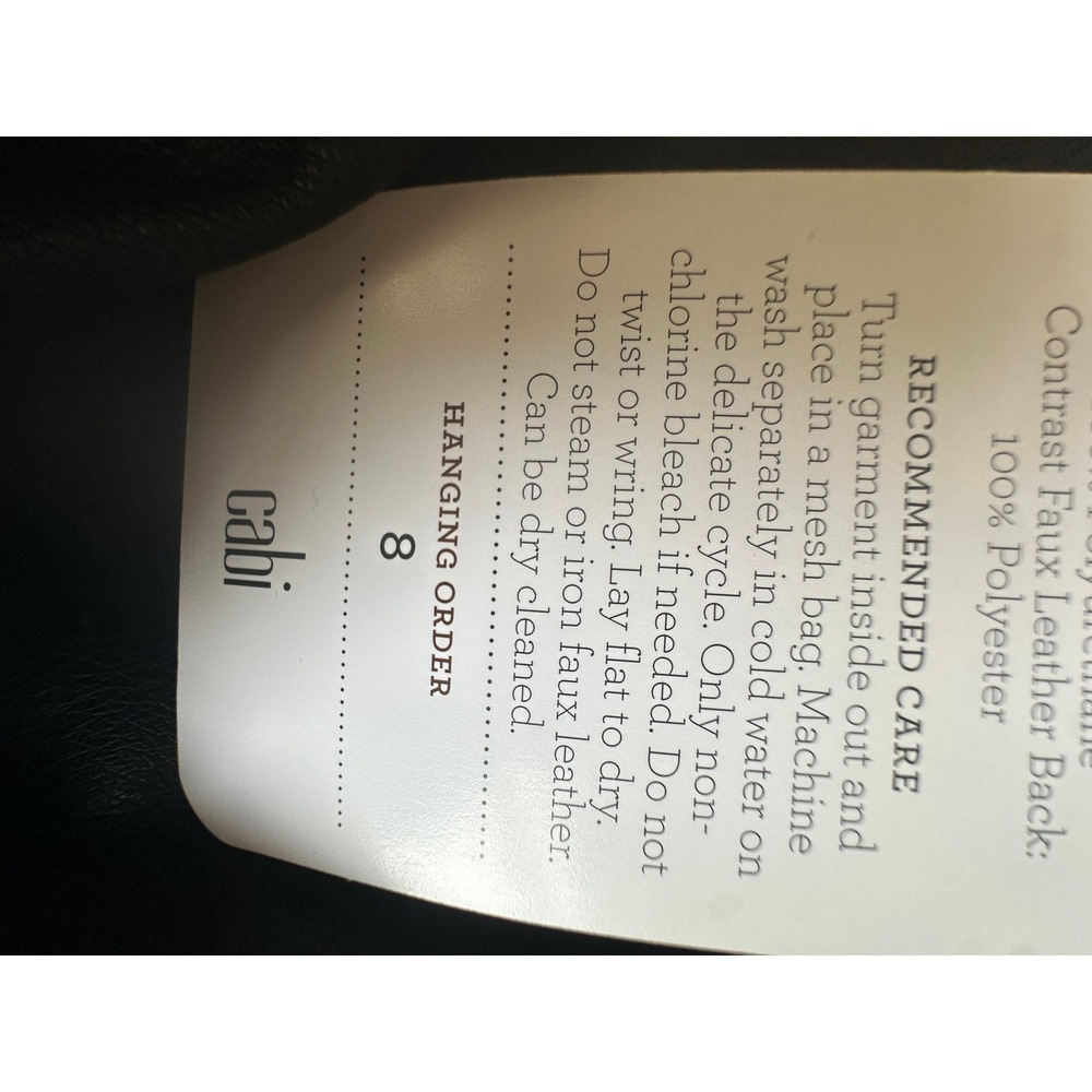 Cabi Jett Skort 4585 Black Faux Leather Front Ponte Back Mini Skirt Fall 2023 6 - Picture 3 of 6